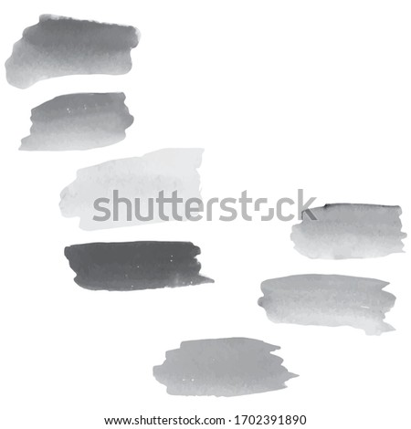 Paintbrush texture, watercolor stripes, stroke, lines. Trace, eps 10, isolated vector. 