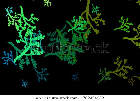 Dark Multicolor vector doodle pattern with branches. Sketchy doodles on white background. New template for your design.