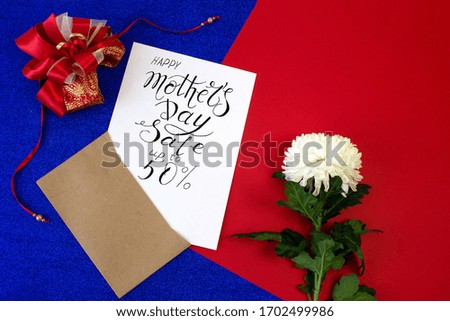 card, banner, pattern for a discount of 50 per cent in the Mother Day