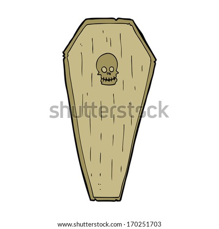 spooky cartoon coffin