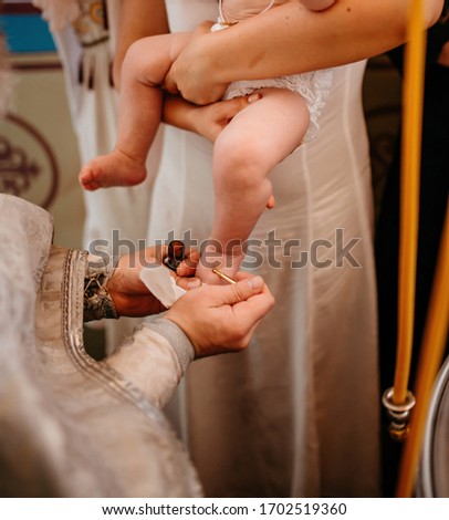  russian orthodox rite christening newborn