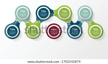 Vector circle infographic. Template for diagram, graph, presentation and chart. Business concept with 8 options, parts, steps or processes. Abstract background