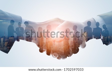 Partnership of business concept. Business network. Royalty-Free Stock Photo #1702597033