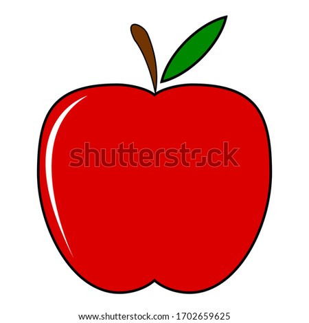 Apple icon in trendy flat style isolated on white background. Food icon. Apple flat icon. Apple icon.