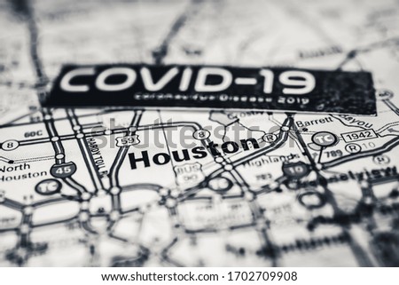 Houston Coronavirus Covid-19 Quarantine background