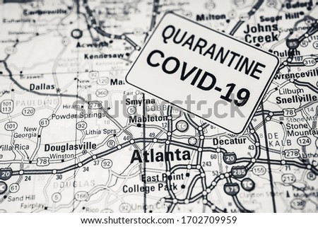 Atlanta Coronavirus Covid-19 Quarantine background