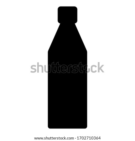 plastic bottle vector icon isolated. Bottle icon design with white background 