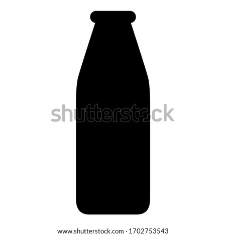 milk bottle icon design. Water bottle with white background. 