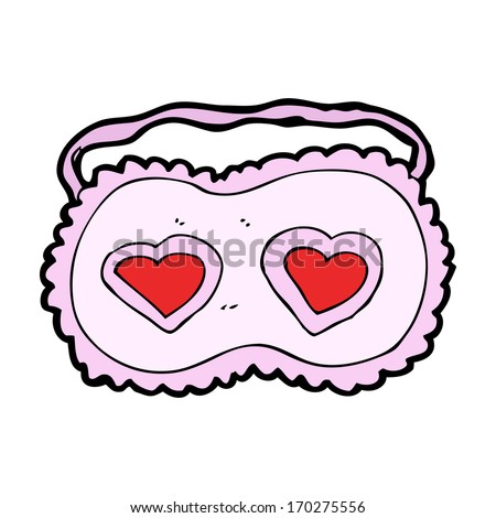 cartoon sleeping mask with love hearts