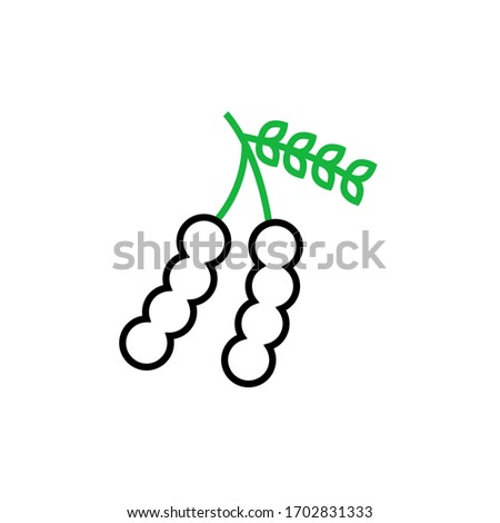tamarind icon two color line style vector illustration. isolated on white background Royalty-Free Stock Photo #1702831333