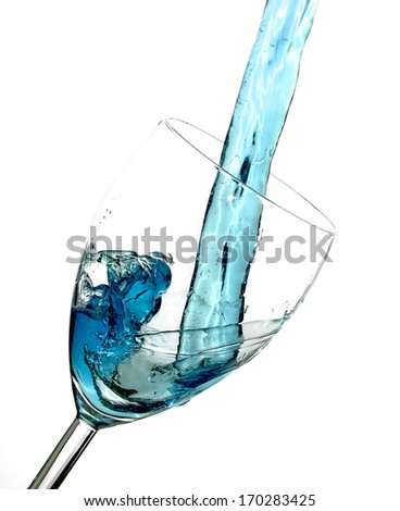  Water splash in a glass 