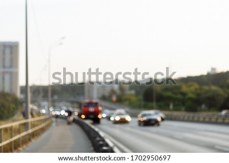 road, lights, blurred autobahn  background cityscape