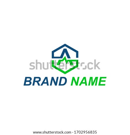 A Health Pulse Letter Logo Template Design Vector  Emblem  Design Concept  Creative Symbol  Icon
