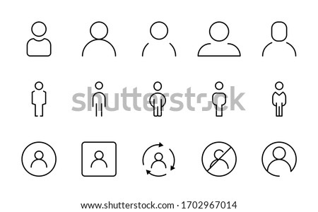 User line icon set. Collection of vector symbol in trendy flat style on white background. Web sings for design. Royalty-Free Stock Photo #1702967014