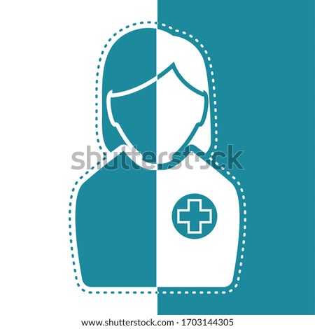 Bicolor icon of a doctor. Medical icon - Vector