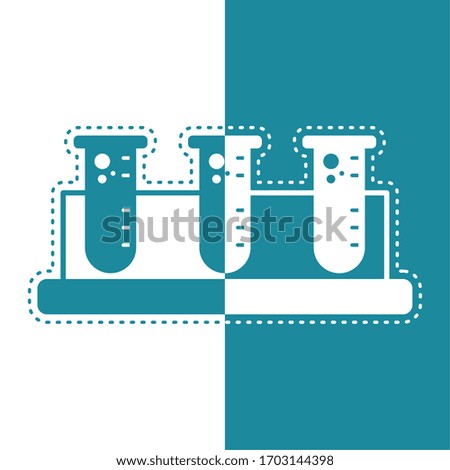 Bicolor icon of a test tube. Medical icon - Vector