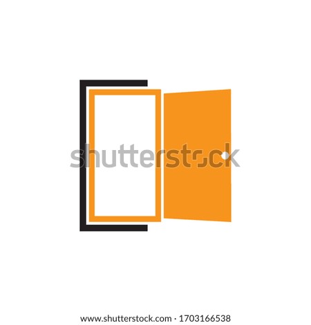 door open illustration logo vector