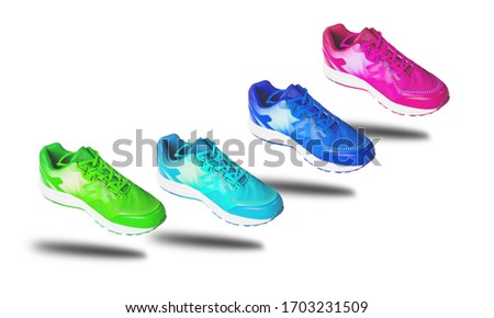 Sports shoes for health That separates from the background clipping part