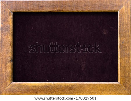 Vintage empty wooden frame