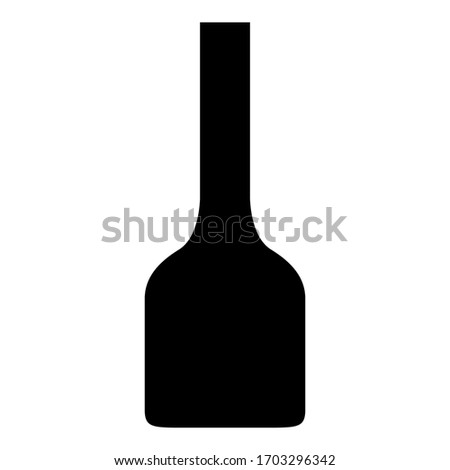 wine bottle vector icon. water bottle icon with white background. Wine shape bottle icon.