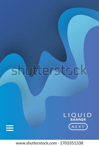 lettering in liquid banner color blue background vector illustration design