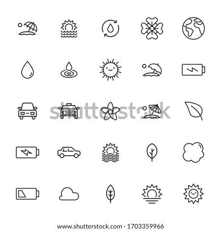 Modern thin line icons set of global warming. Premium quality symbols. Simple pictograms for web sites and mobile app. Vector line icons isolated on a white background.
