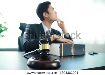 Judge gavel with Justice lawyer, Businessman in suit or lawyer, Advice and Legal services Concept