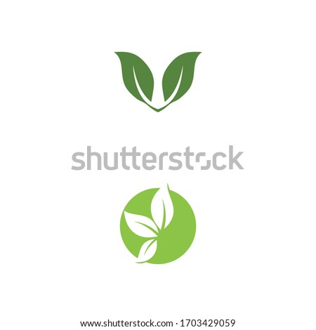 Green garden, green leaf Logo Template vector symbol