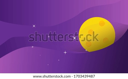 Illustration vector graphic of background purple with the moon and star.
Good for banners presentations, flyers, posters and invitations, Card, Book Illustration, landing page.