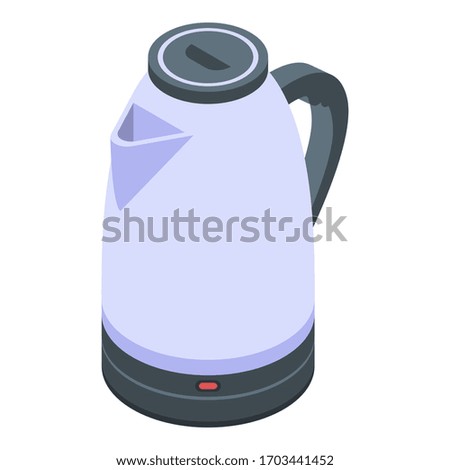 Electric kettle icon. Isometric of electric kettle vector icon for web design isolated on white background