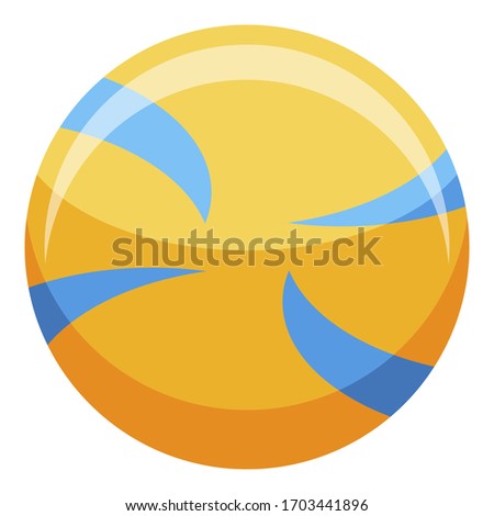 Volleyball ball icon. Isometric of volleyball ball vector icon for web design isolated on white background