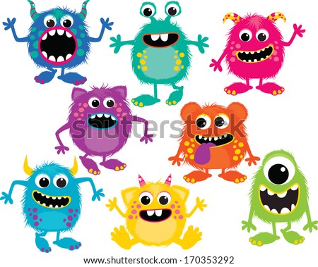 Fluffy Monsters Royalty-Free Stock Photo #170353292