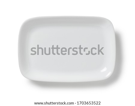 White plate placed on a white background Royalty-Free Stock Photo #1703653522