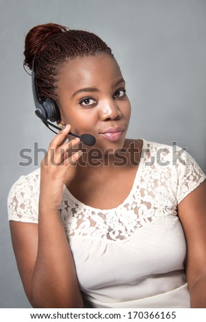 Young Call Center Agent talking on the phone