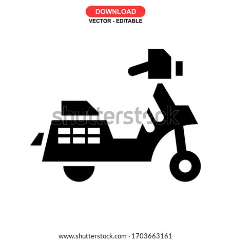 scooter icon or logo isolated sign symbol vector illustration - high quality black style vector icons
