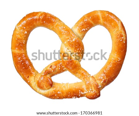 pretzel isolated on white background. salt and soft Royalty-Free Stock Photo #170366981