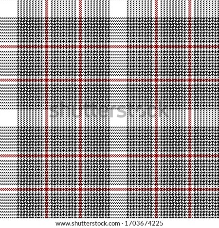 Black, Red and White colors modern tartan plaid Scottish seamless pattern.Texture from plaid, tablecloths, clothes, shirts, dresses, jacket, skirt, paper, blankets and other textile products.