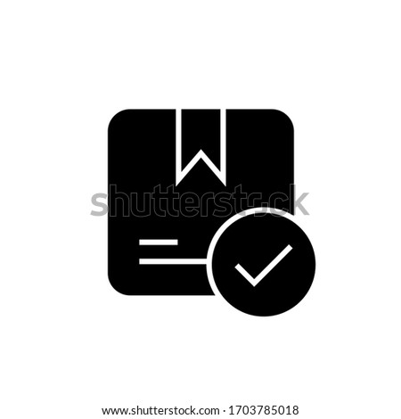 parcel deliver icon glyph design vector illustration. isolated on white background