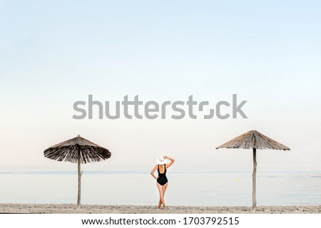 girl on the beach near the adriatic sea