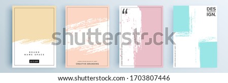 Modern abstract covers set, minimal covers design. Colorful geometric background, vector illustration. Royalty-Free Stock Photo #1703807446