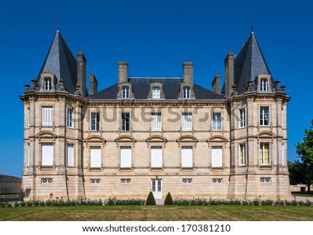 Chateau Pichon Longueville is one of the famous vine chateau in Bordeaux region in France.
