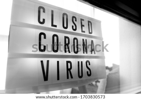 Business office or store shop is closed, bankrupt business due to the effect of novel Coronavirus (COVID-19) pandemic. 