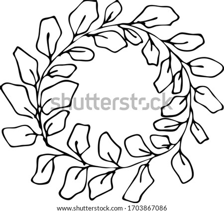 Vector art a plant wreath