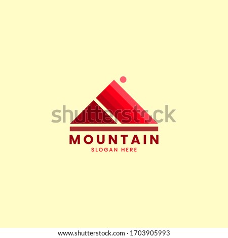 Mountain adventure and outdoor logo design Vector