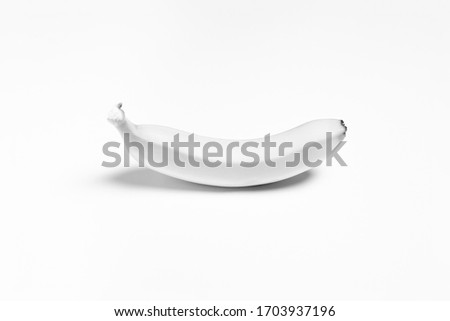 White Banana cluster on white background. 