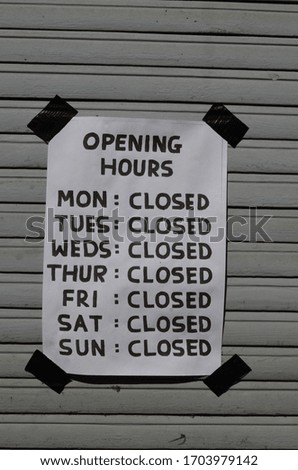 Opening times in times of corona