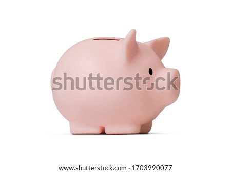 Piggy bank isolated on white background Royalty-Free Stock Photo #1703990077