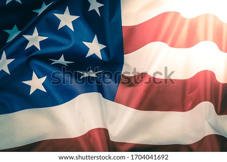 Closeup america flag background detail art