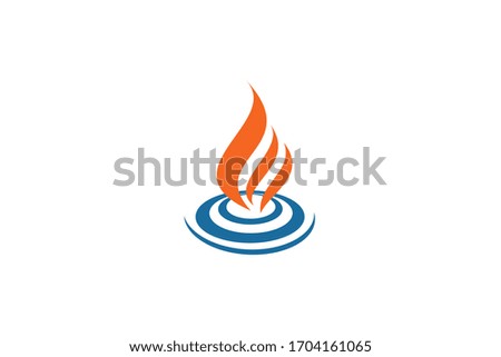 flame vector icon logo template