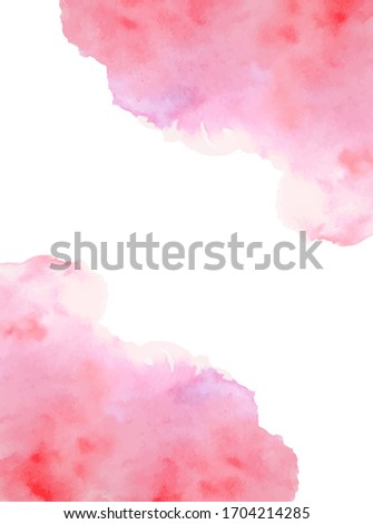 Vector watercolor splash texture background isolated for wedding, greetings cards, flyer or banner. Hand-drawn blob, spot. Watercolor effects space for text. 